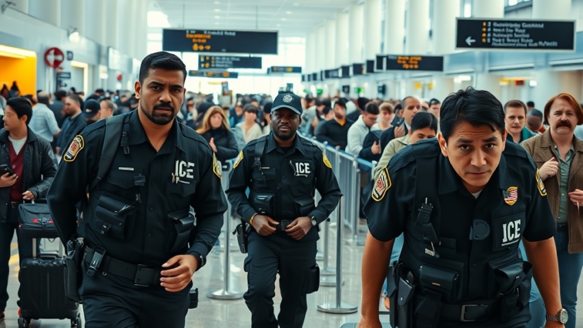 Agentes de ICE Desplegados en Aeropuertos de EE. UU. Una Escalada en Medio de la Crisis Presupuestaria del DHS