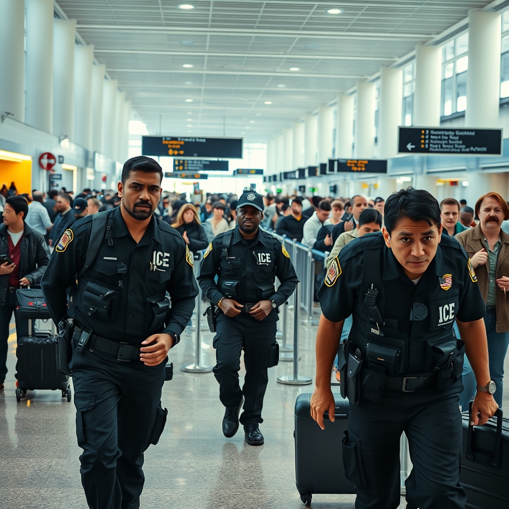 Agentes de ICE Desplegados en Aeropuertos de EE. UU. Una Escalada en Medio de la Crisis Presupuestaria del DHS