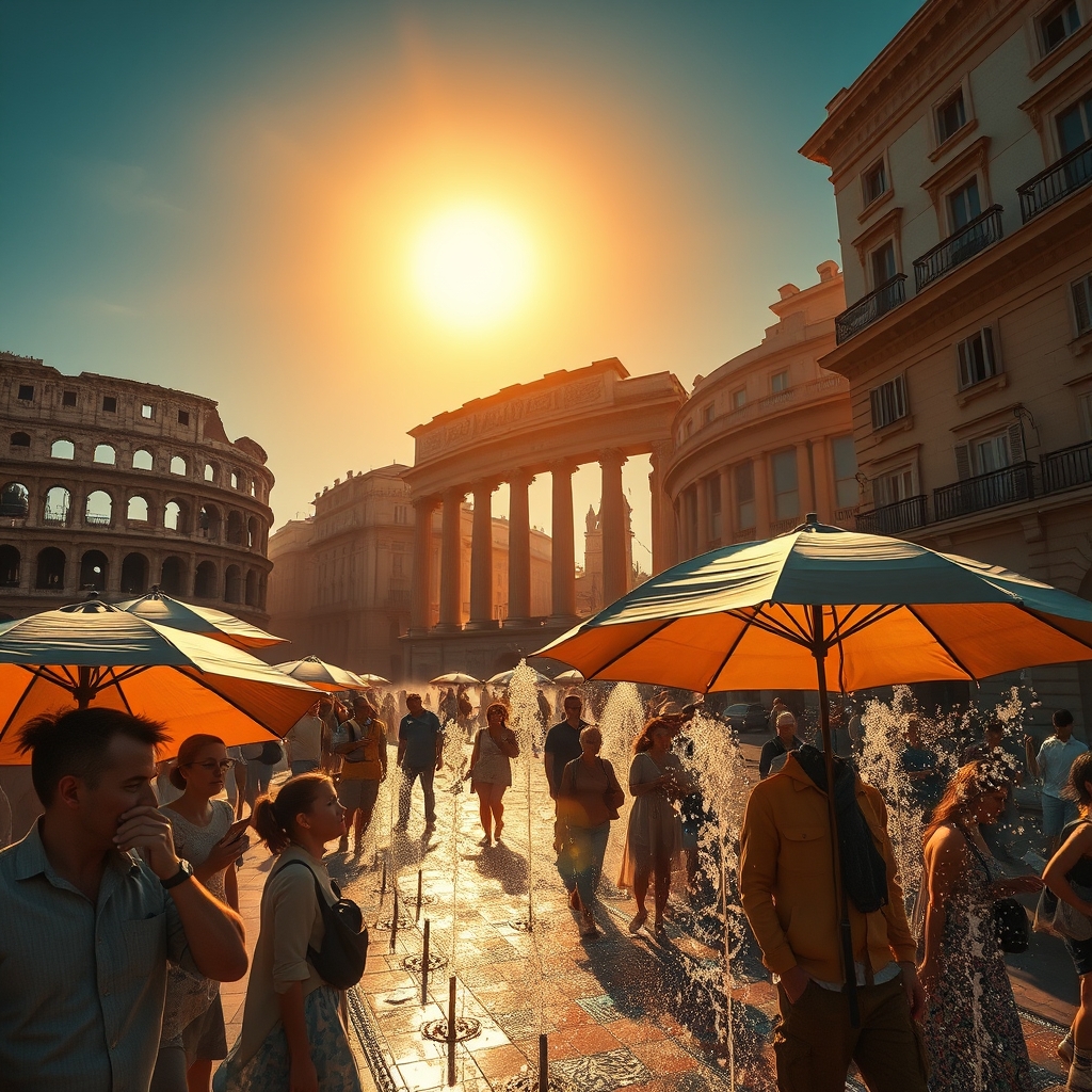 Europa Bajo el Sol Ardiente Navegando la Ola de Calor en el Continente Viejo