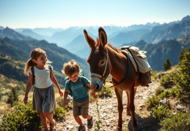 Senderismo con Burros en los Pirineos Una Odisea Familiar al Ritmo de la Naturaleza