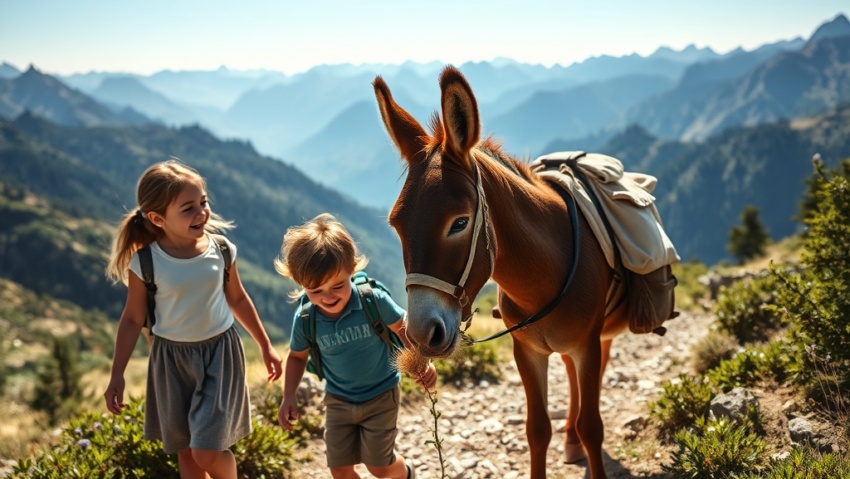Senderismo con Burros en los Pirineos Una Odisea Familiar al Ritmo de la Naturaleza