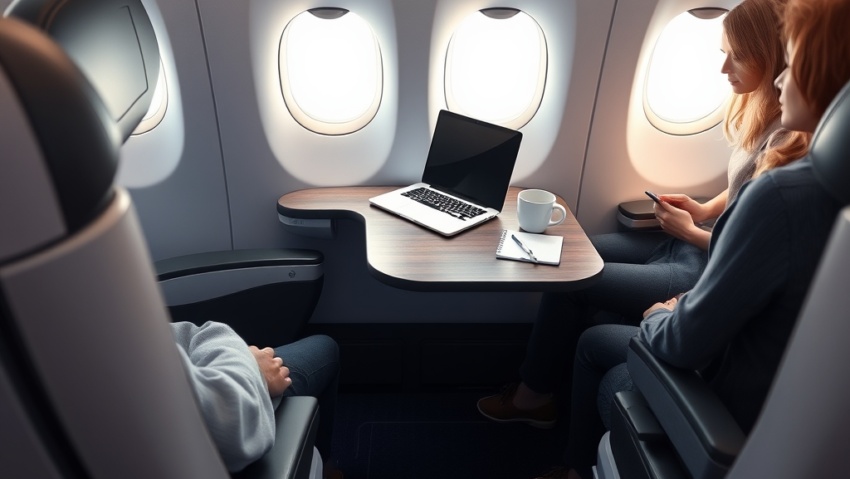United Airlines Revoluciona el Asiento Central Comodidad y Productividad a un Nuevo Precio