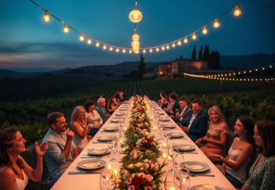 Cenas Magicas Bajo las Estrellas La Toscana Redefine el Lujo Rural con Experiencias Gastronomicas en Vinedos