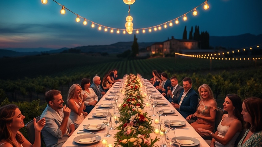 Cenas Magicas Bajo las Estrellas La Toscana Redefine el Lujo Rural con Experiencias Gastronomicas en Vinedos