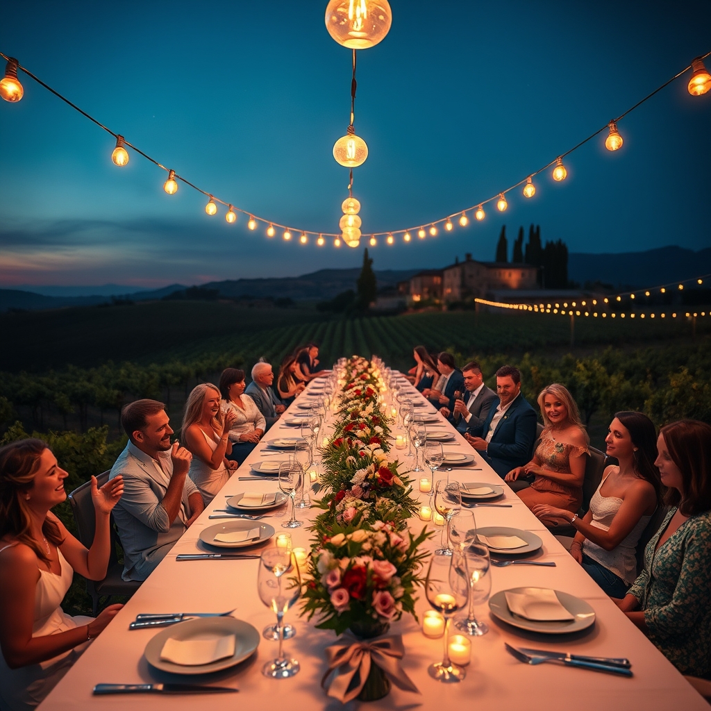 Cenas Magicas Bajo las Estrellas La Toscana Redefine el Lujo Rural con Experiencias Gastronomicas en Vinedos